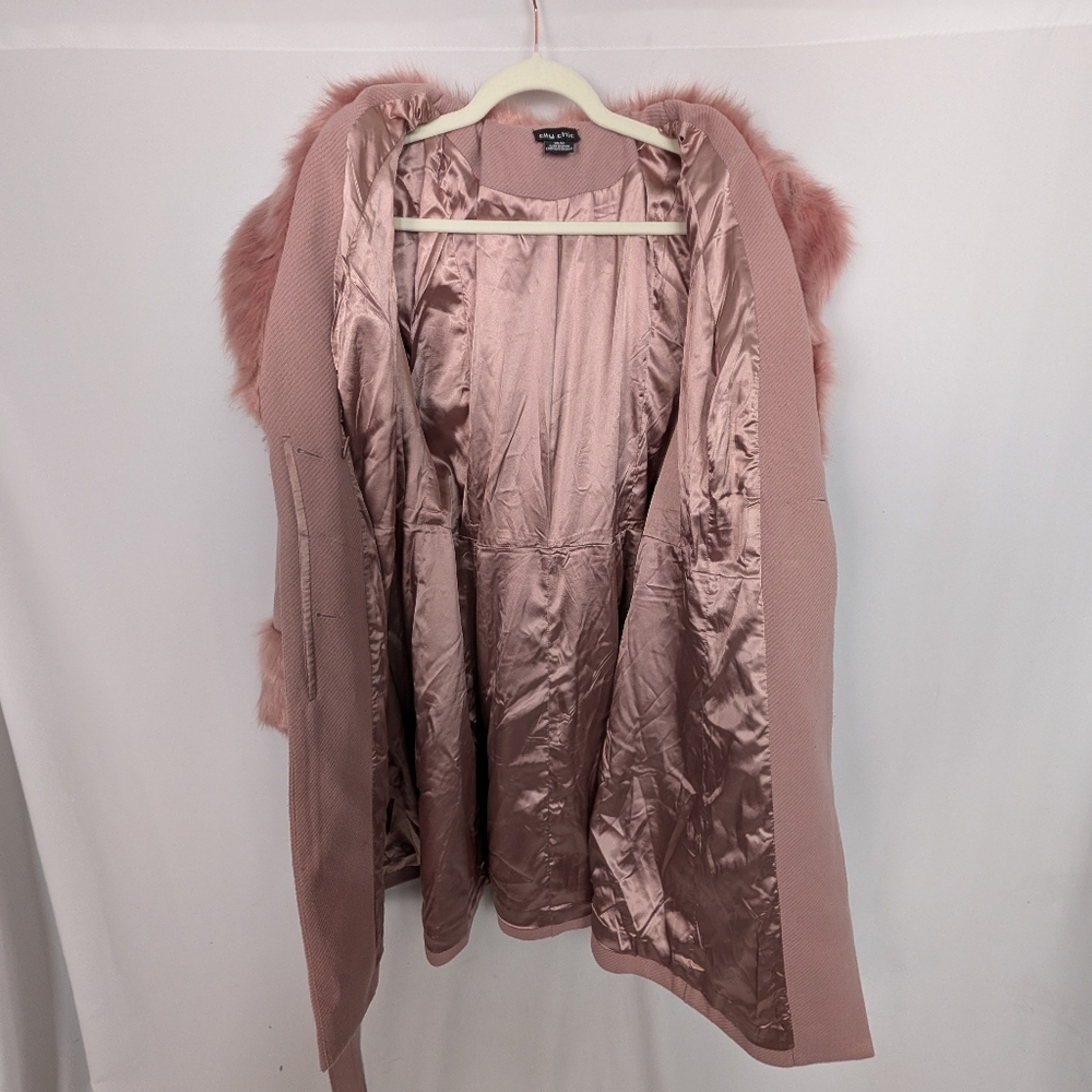 City Chic Make Me Blush Penny Lane Coat - Picture 3 of 13